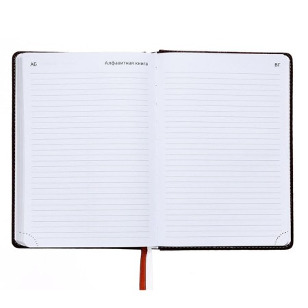 Leduced Diary A5, 160 sheets, attomex.croco, hard -skinned artificial leather cover with foam rubber, liesse, block 70 g/m2, brown-9
