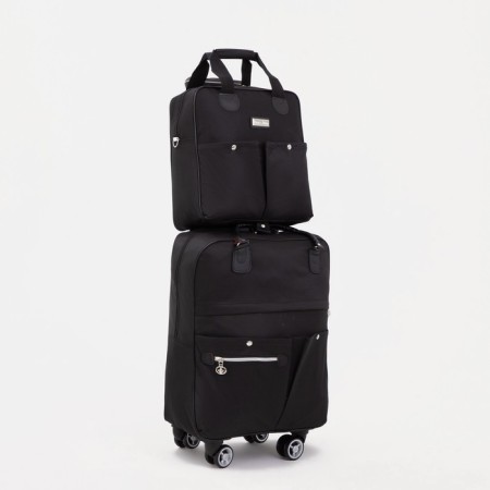 Road bag 2 in 1 on wheels 20 ", a lightning department, 4 outer pockets, black color
