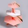 Cake stand, three -tier, pink color