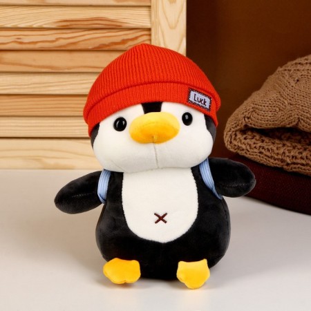 Soft toy "Penguin", in a red hat, mix-4