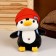 Soft toy "Penguin", in a red hat, mix
