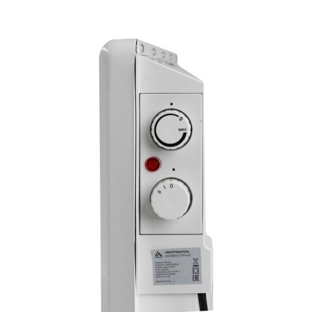 Convector heater Luazon LKO-04, floor, 2000 watts, 30 m², 2 modes, white-5