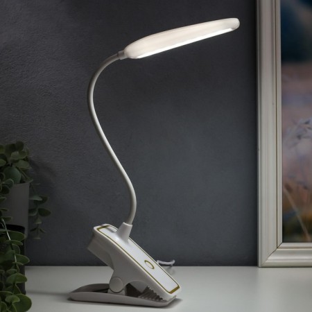 Lamp table clothespin Sensor 3 modes LEDH14 "Golden strip" Lupa USB, 3AAA 44x15x6 cm Risalux-1