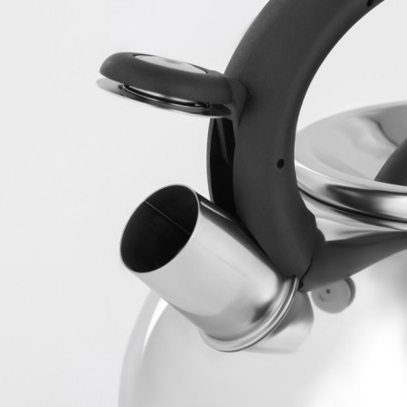 A kettle with a stainless steel whistle “Quantum”, 2.8 l, fixed handle, chrome color-3