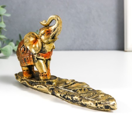 Polystone souvenir with a stand under the incense "Elephant on the Fel" 4.7x17.5x8 cm-1