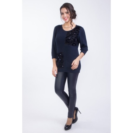 Female jumper, size 42, blue color-1
