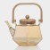 Glass teapot with a bamboo lid and a metal filter “Octan”, 800 ml, gold color