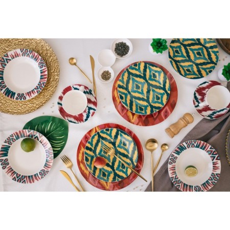Plate porcelain dessert shade Askım, d = 20.5 cm, green color-10