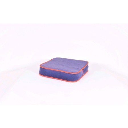 Mobile pillow-bundle, size 40 × 40 cm, blueberry/orange, velor
