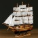 The ship "Carista" is three -masted with white sails, 40*5.5*33cm
