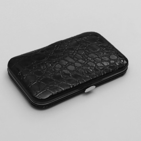 Manicure set "reptile", 8 items, in case, black color-5