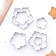 A set of forms for cutting the cookies "petunia petals", 7.5 × 7 cm, 6 pcs, chrome color