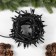 Garland “thread” 10 m, IP65, UMS, dark rubber thread, 100 LED, warm white glow, flicker, 220 V