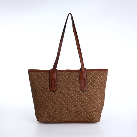 Luggage bag with lightning, medium size, brown color