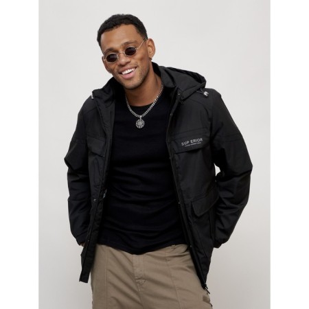 Sports male jacket, size 52, black color-9
