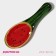 Glass stand under a spoonful of the share "Sweet watermelon", 23.5 × 8.3 × 1.5 cm
