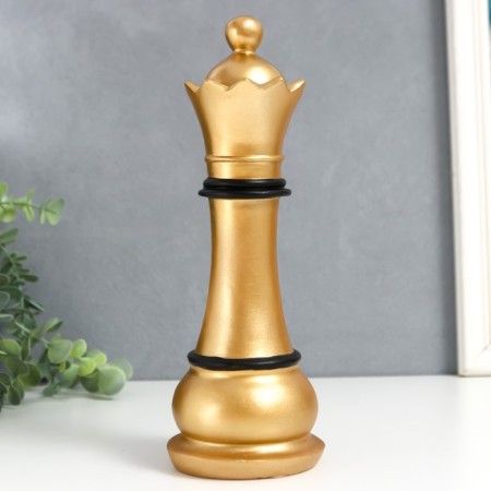 Souvenir Polystone "Chess Figure. Ferge" Golden with black 26x9x9 cm-1
