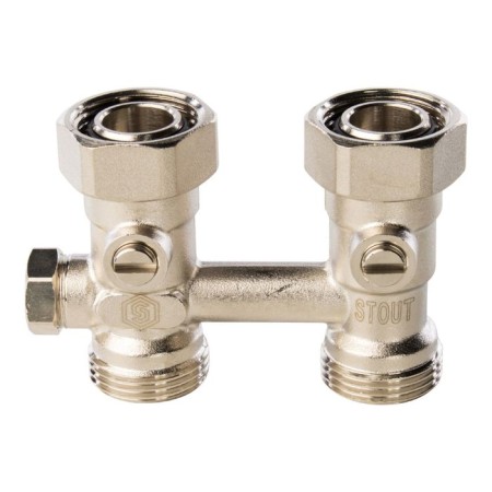 Lower connection of the radiator Stout SVH-0001-000020, 3/4 ", a single-pipe system, straight-1