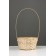 Wicker basket 20 x 20 x 9 cm, handle h = 25 cm, red