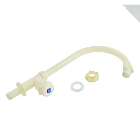 Tap for one water Zein Z2018, round handle, plastic, high R-shaped spout, rice color-7