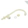 Tap for one water Zein Z2018, round handle, plastic, high R-shaped spout, rice color