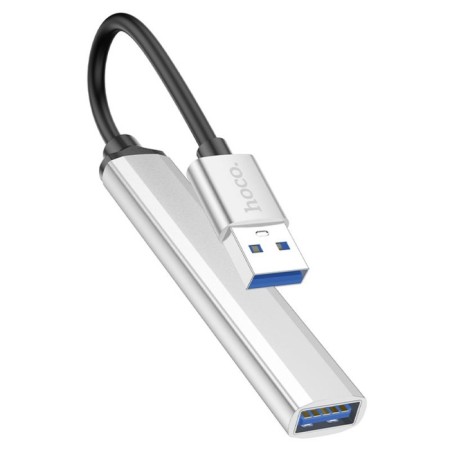 Adapter Hoco HB26, 4 V 1, USB - USB3.0/USB2.0*3, cable length 13 cm, silver-2