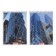 Notepad A5, 60 sheets in a cage on the crest "Modern City", cover shaking cardboard, hard substrate, UV-lak, Offset block, mix