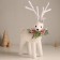 Decor "White Deer in Beads" 29x16x8 cm