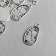 Decor Metal for creativity "flowing watches" silver 1665 2.3x1.2 cm