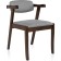 Wooden stool Fit array of gvei/fabric, cappuccino/gray 52x53x76 cm