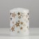 Candle - a cylinder with patterns "Stars", 5.6x8 cm, white with gold