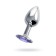 Anal sleeve of little cuts, metal, silver, with a crystal, 7 cm, 2.8 cm, 50 g