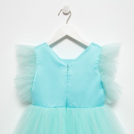 Dress for girls with wings KAFTAN, size 34 (122-128 cm), birus-blue color-10