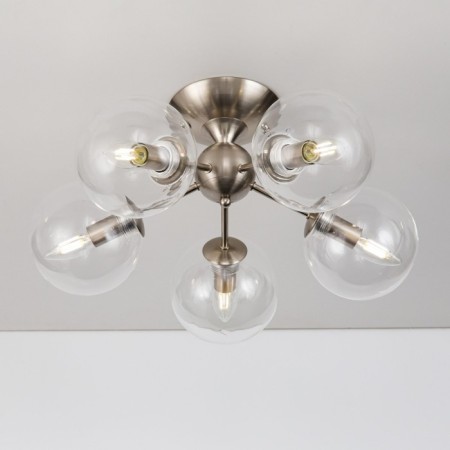 Ceiling Citilux "Tommy" CL102151, 52x52x24.5 cm, 5x40W, E14, gray color gray-6