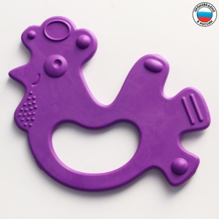 Silicone teether "cockerel", color mix