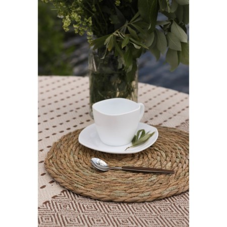 Tea service Avvir Carve, 12 items: 6 cups 190 ml, 6 saucers, glass ceramics, white color-5