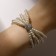 Bracelet Pearl "Shambhala", 5 threads, beads 4, white color