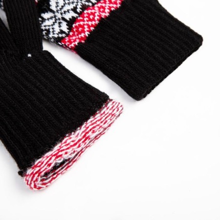 Female gloves, black color, size 18-2