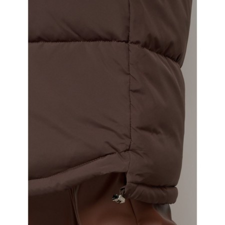 Coat insulated winter female, size 52, brown color-14
