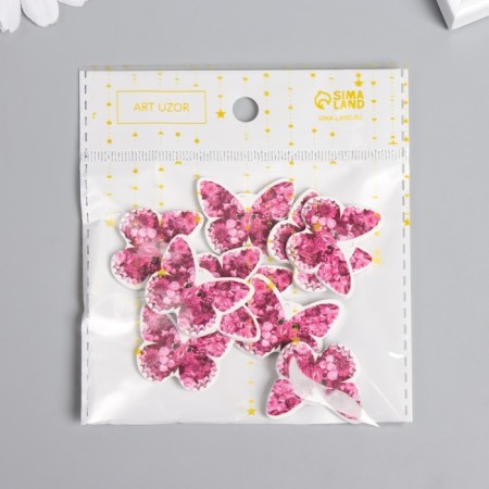 Button decorative tree "Butterfly in roses" 2.5x3 cm-5