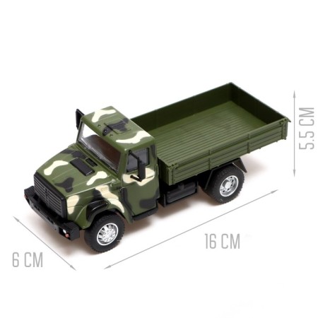 Metal truck "ZIL Army", inertia, 1:43-1