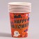 A glass of paper "Happy Halloween", in a set of 6 pcs.