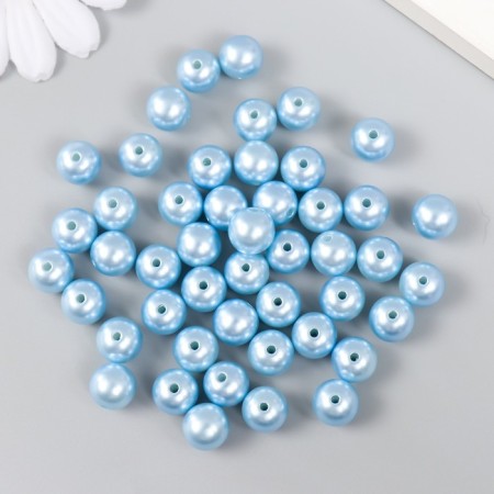 Set of beads "needlework" plastic, diameter 10 mm, 25 g, blue-1