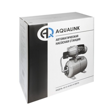 Pumping station Aqualink AS CI-42/60-24, 800 W, 60 l/min, pressure 60 m, tank 24 liters-4