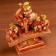 Souvenir Polystone "Three Cash Elephants on a But with Coins" under a tree 24.5x19.5x7.8 cm