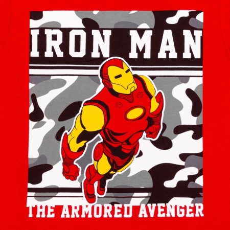 Футболка детская "Iron man" Мстители, рост 86-92, красный-1
