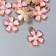 Decor for creativity Metal, enamel "Flower with a bead" Pink 1.5x1.3 cm