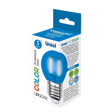 LED LED Uniel, E27, 5 watts, glow blue-3