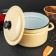 Cylindrical pan, 5 l, induction, without decolleys, ivory color