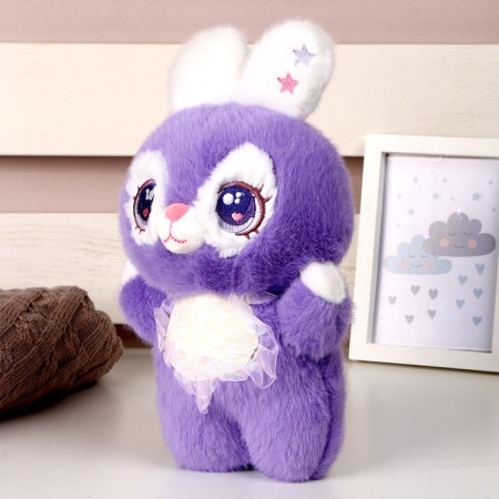 Soft toy "Hare", 27 cm, purple color-1